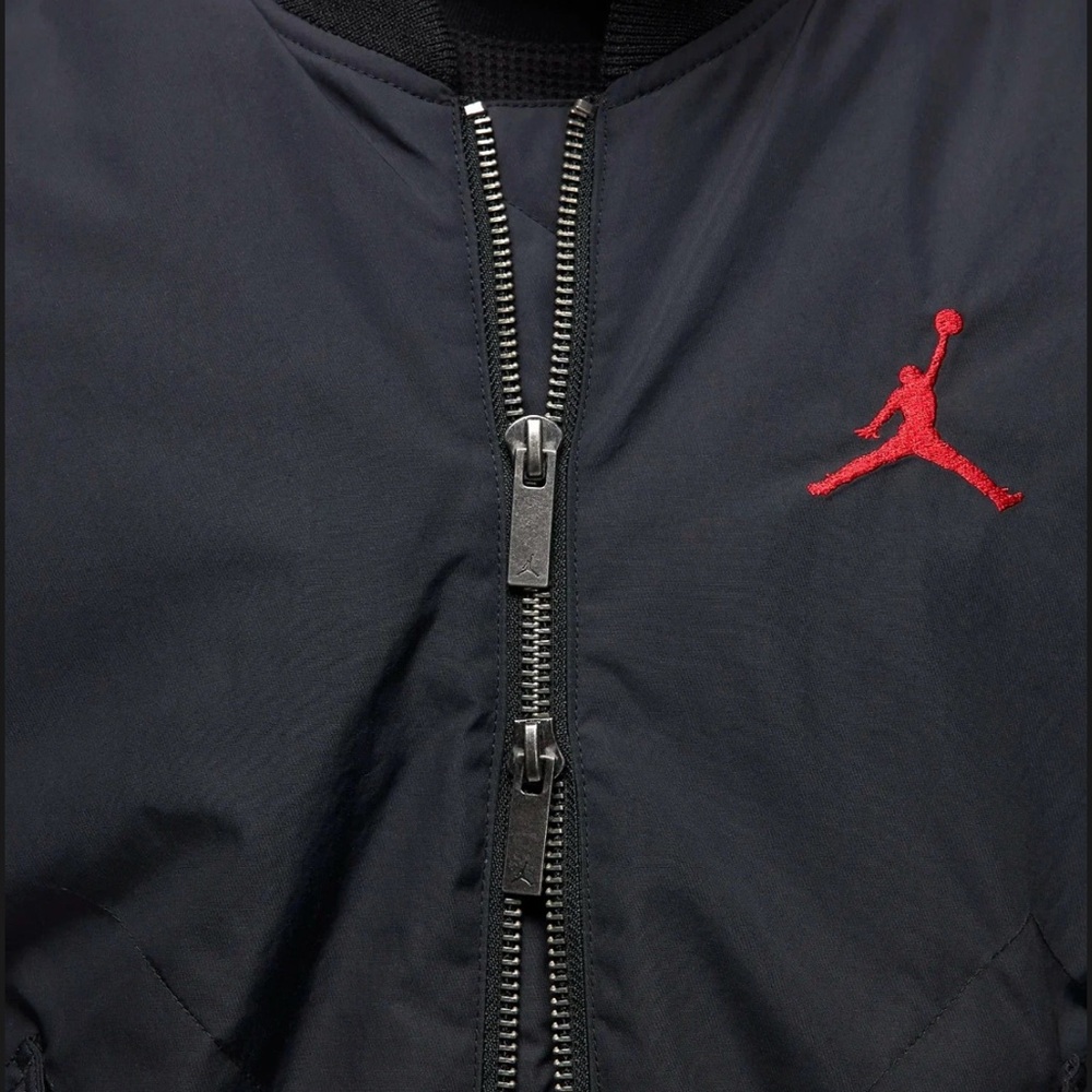 Nike Jordan Renegade Bomber Jacket Off Noir Olive HQ2664-045 Men's Size L - Picture 5 of 7